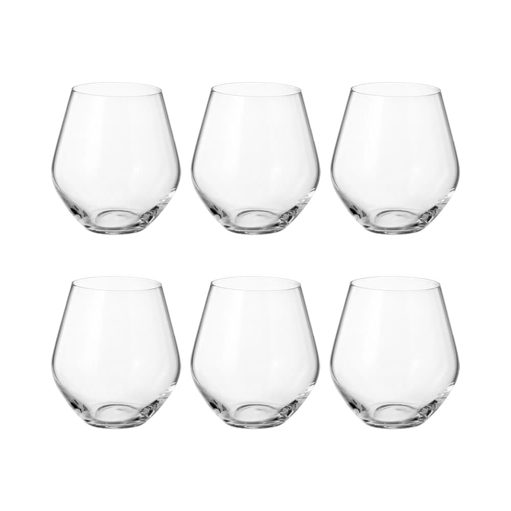 Conjunto de Copos Bohemia Tori Titanium 500ml 6 Peças