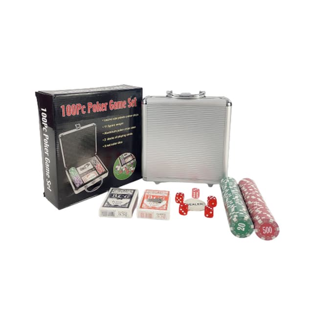 Conjunto de Maleta de Poker 100 Peças