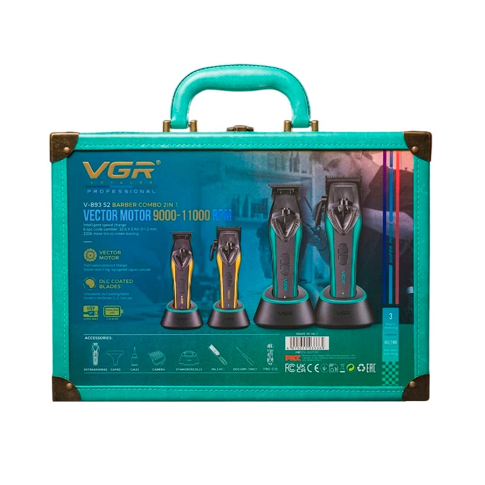 Kit Aparador de Pelos Vgr V-883 S2 Barber 2 Em 1 Bivolt