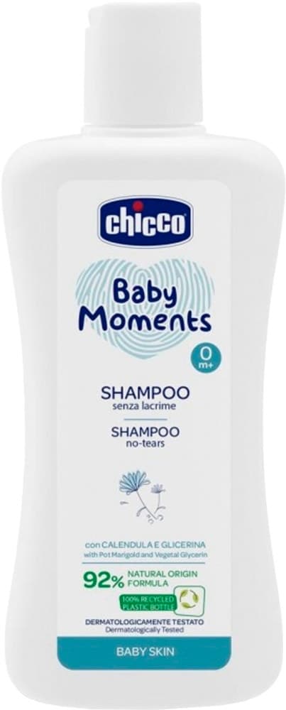 Shampoo para Bebê Chicco Baby Moments Sem Lágrimas - 200mL