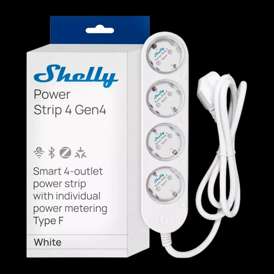 Shelly Tomada Inteligente 4 Gen4 Branco Fg3800238070564
