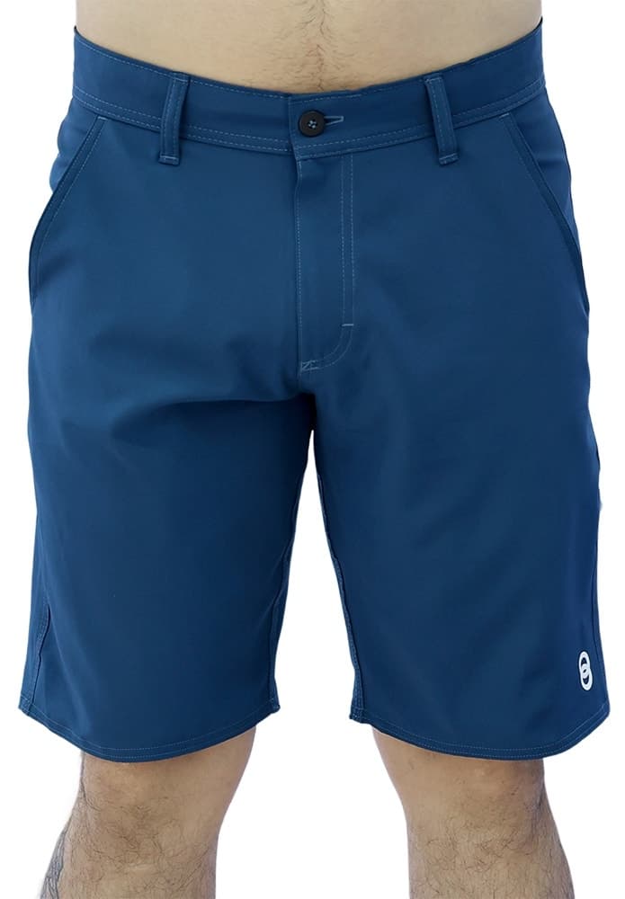 Short de Golfe Joog Poliéster Azul Petróleo Masculino