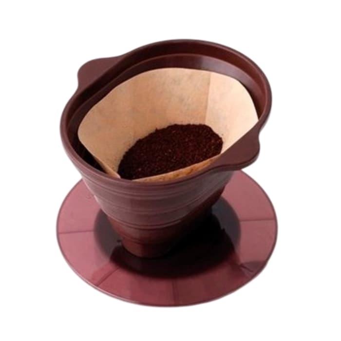 Coador de Café Dobrável Sillmann Marrom