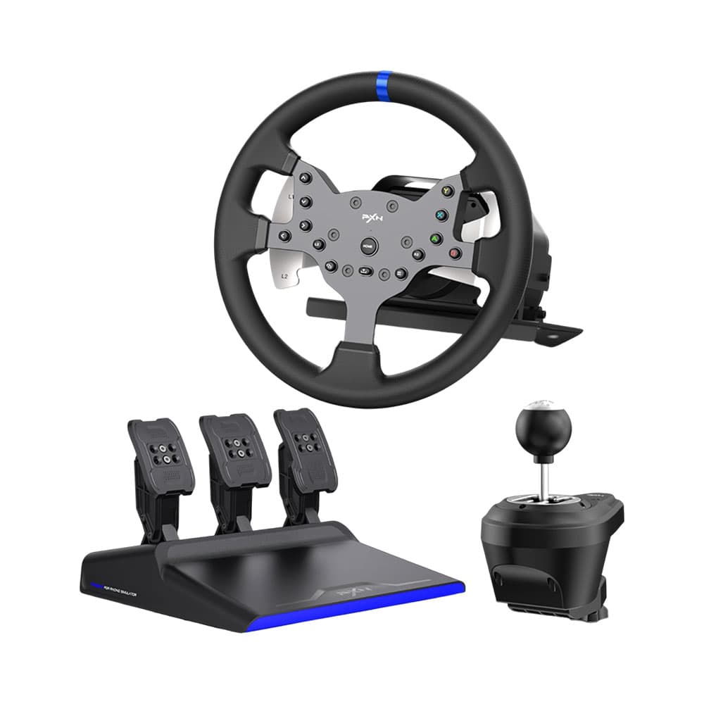 Volante com Pedal Pxn V99 Preto