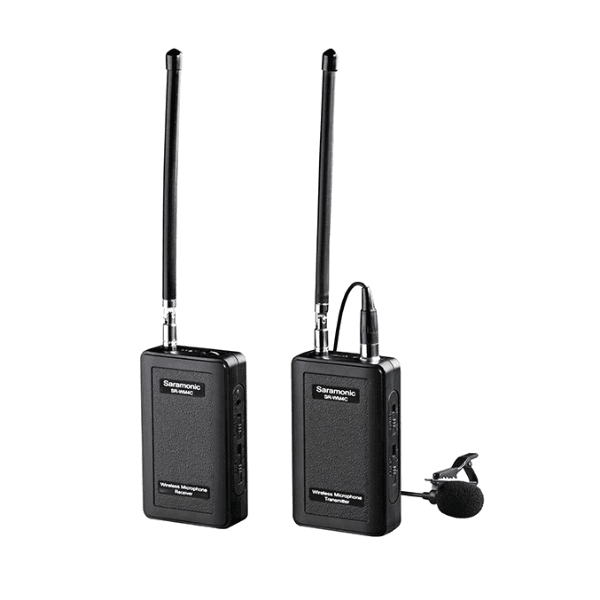 Sistema de microfone sem fio VHF Saramonic SR-WM4C V2 com Lapela - Preto
