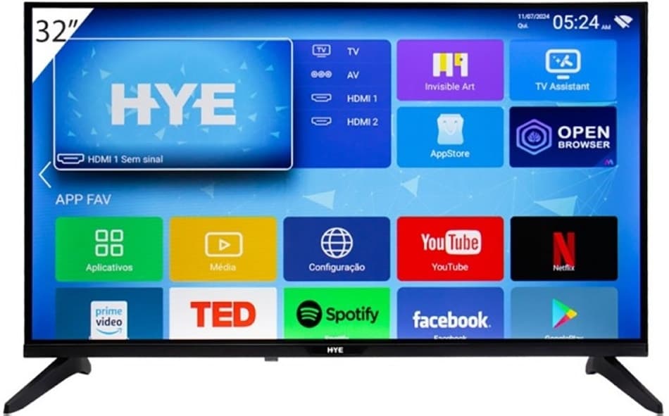 Smart TV Hye 32" HD HDMI/Wi-Fi/Android 14