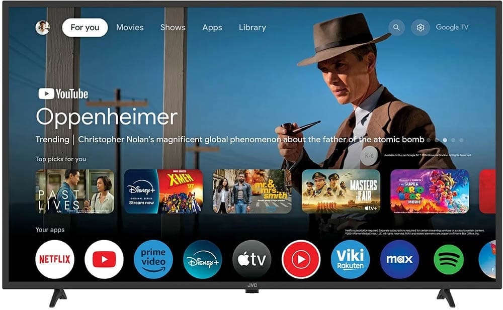 Smart TV LED Jvc 32" Lt-32Km148 HD Bluetooth/WiFi/Google TV