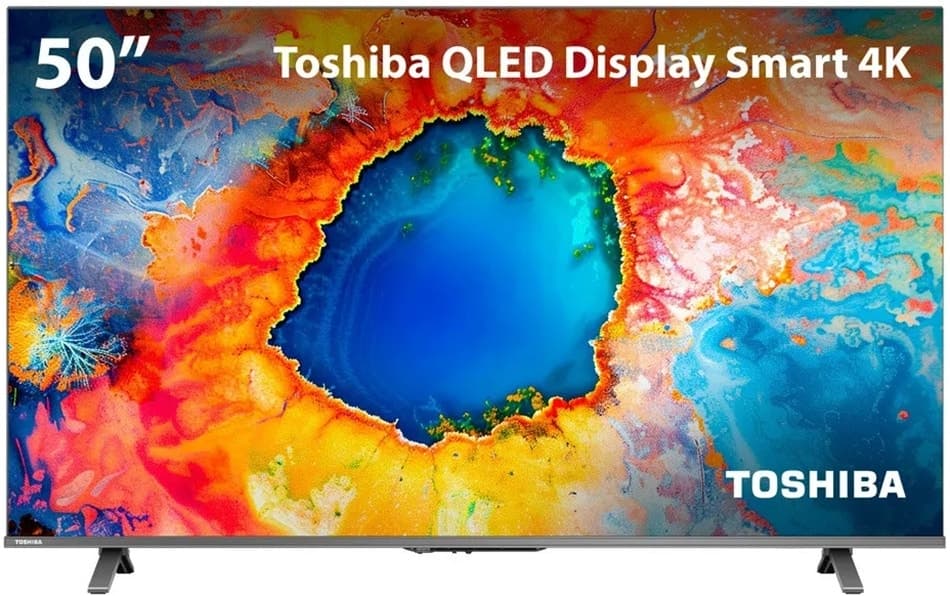 Smart TV QLED Toshiba 50" 50C450NS 4K UHD/Wi-Fi/Google TV
