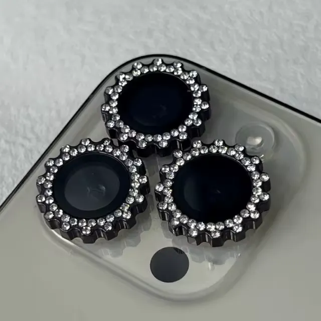 Protetor de Câmera Smart Vision Diamante Prateado para iPhone 16/Plus