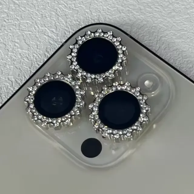 Protetor de Câmera Smart Vision para iPhone 16 Max/Max Diamante Dourado