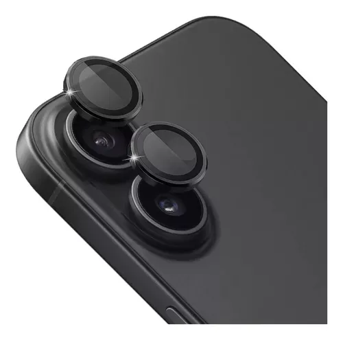 Smart Vision Protetor de Câmera Ring iPhone 16/Plus Preto