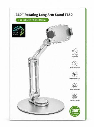 Smart Vision Soporte T650 Magnetico 360° Silver