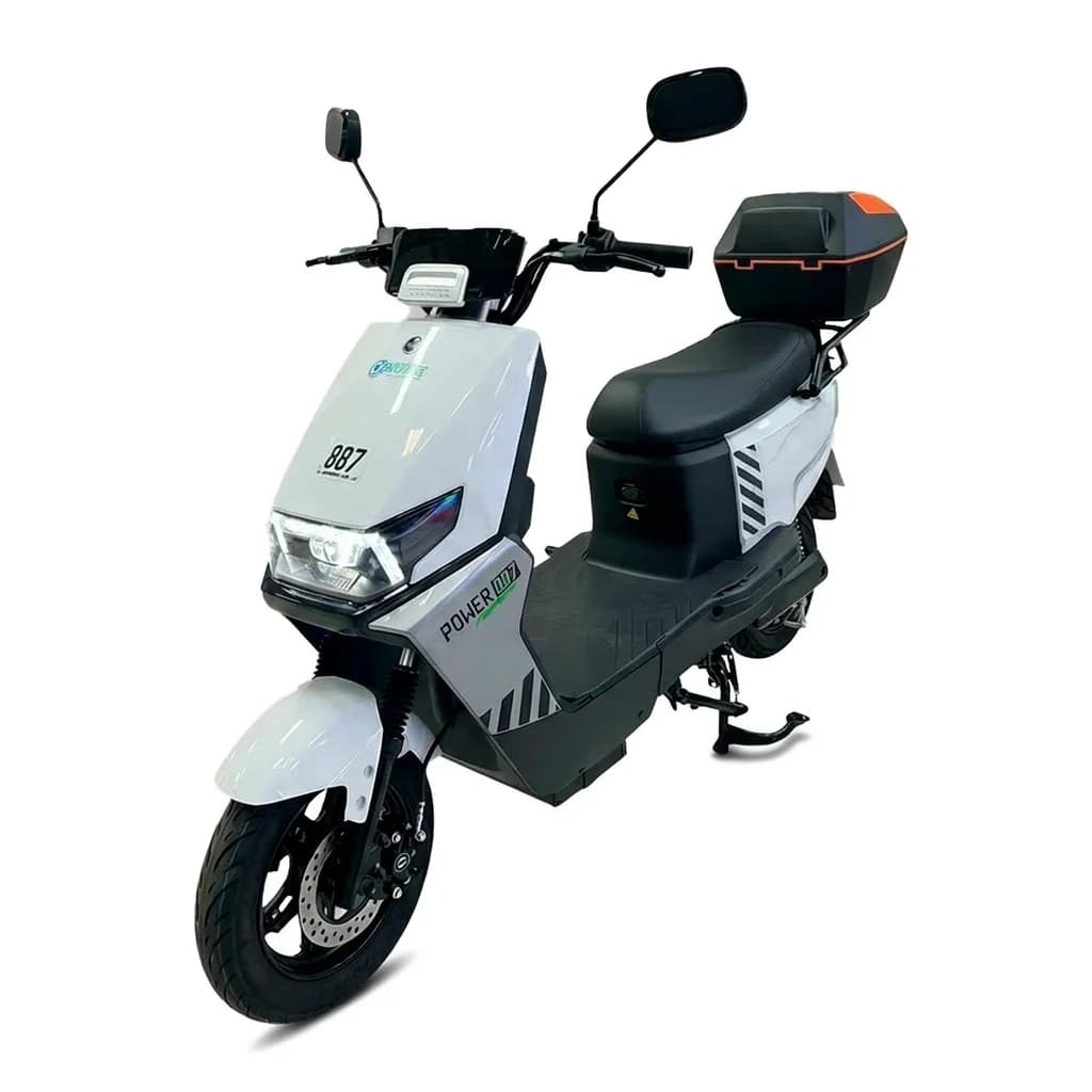 Moto Elétrica Smart Wheel 007 Power Kz007 1000W 48V/24Ah Branca