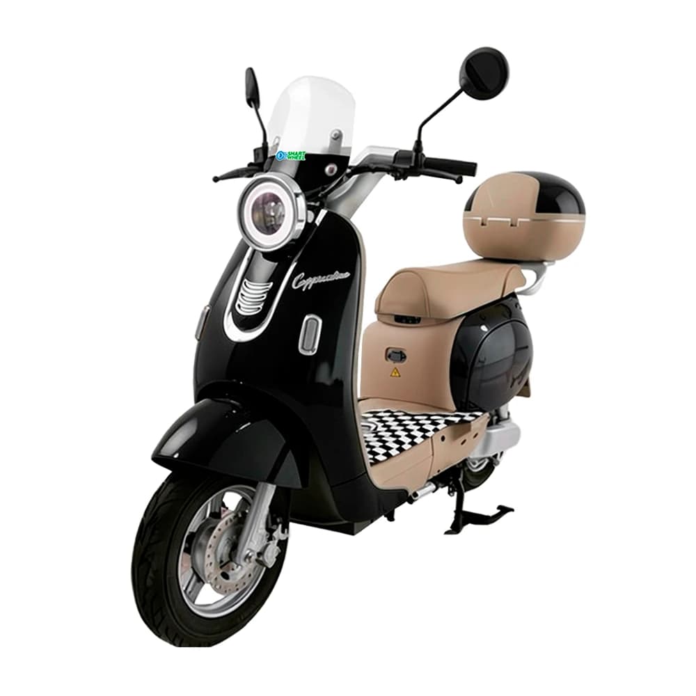 Moto Elétrica Smart Wheel Cappuccino 1000W Estilo Retro Vespa No Paraguai