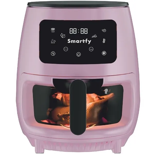 Smartfy Air Fryer AF03RS 3.6L com Vidro 1400W 220V 50/60Hz Rosa