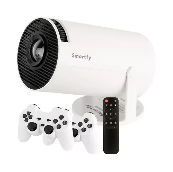 Projetor Smartfy PJ01W Android 3D Game 4K/PS1/PSP/N64+MAGIS TV Branco