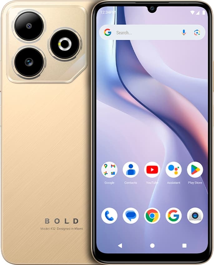 Celular Blu Bold K12 Dual Sim LTE 6.8" 4GB/128GB Dourado