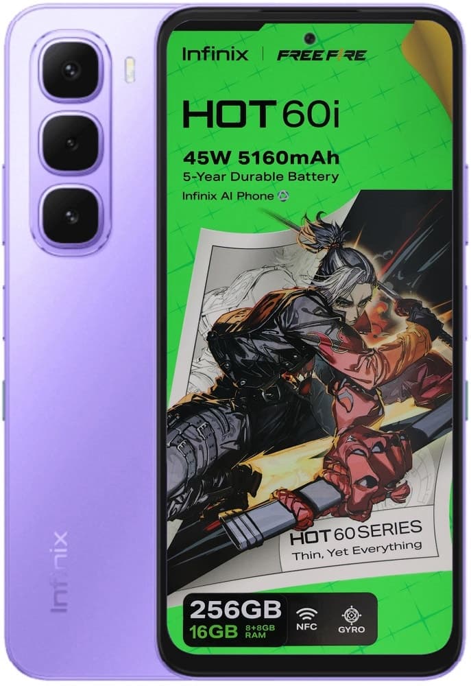 Celular Infinix Hot 60I LTE Dual Sim 6.70" 8GB Expansível/256GB Roxo