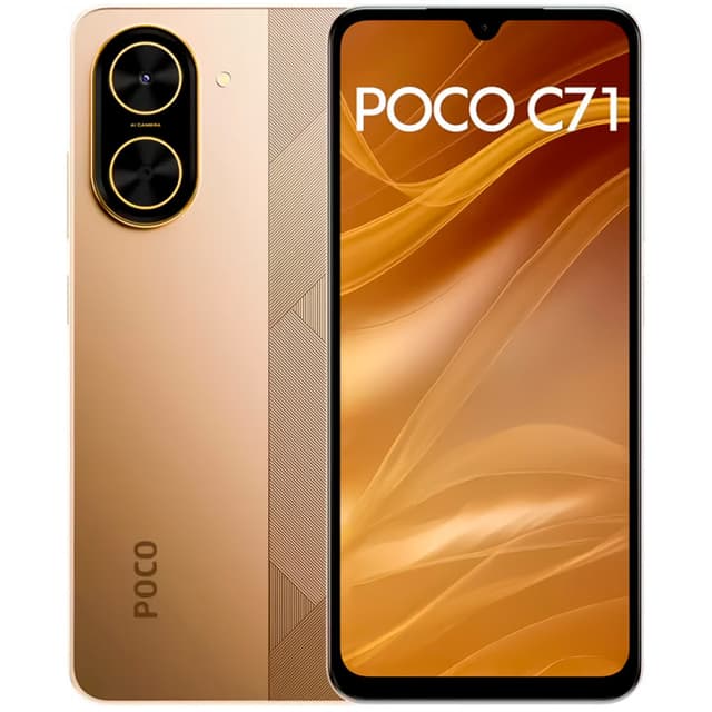 Celular Xiaomi Poco C71 Dual Sim 3GB+64GB 6.88″ Dourado