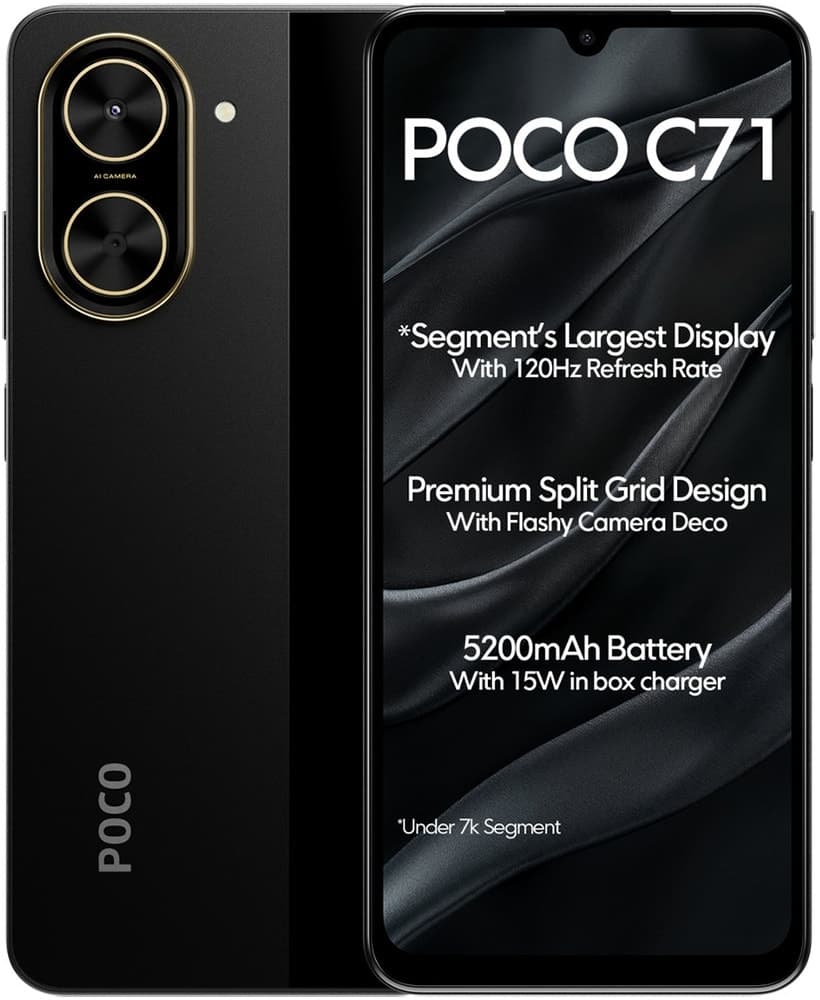 Celular Xiaomi Poco C71 LTE Dual Sim 6.88" 3GB/64GB Preto