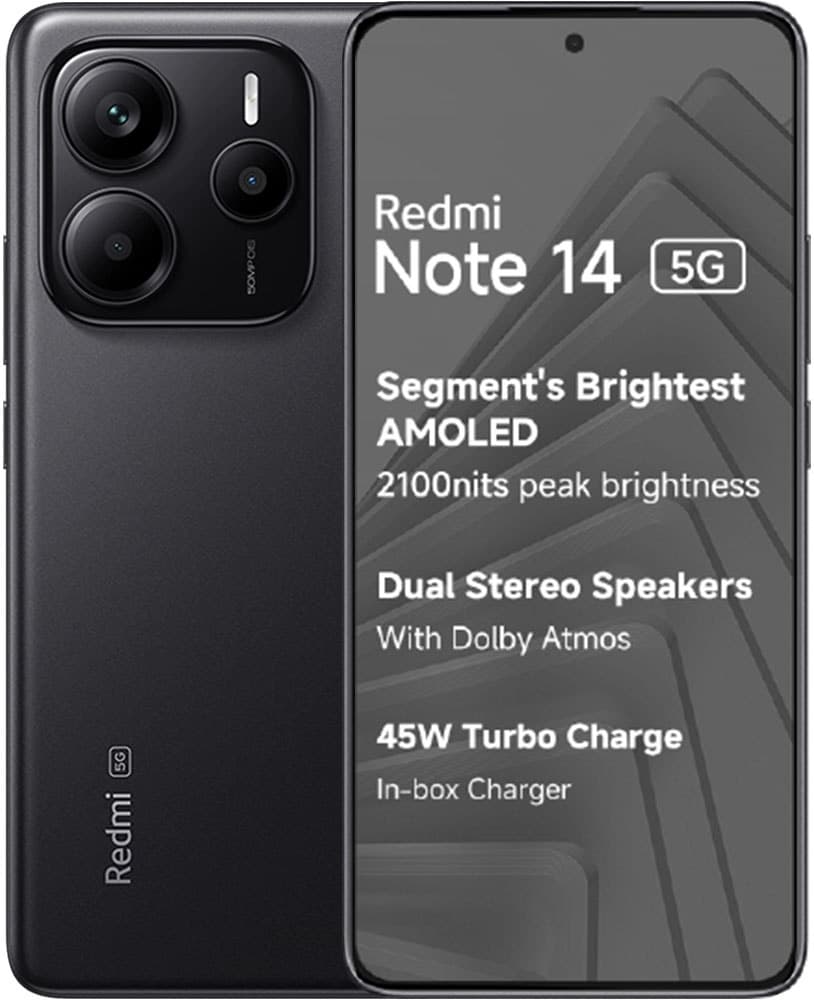 Celular Xiaomi Redmi Note 14 5G Dual Sim 6.67" 8GB/256GB Preto