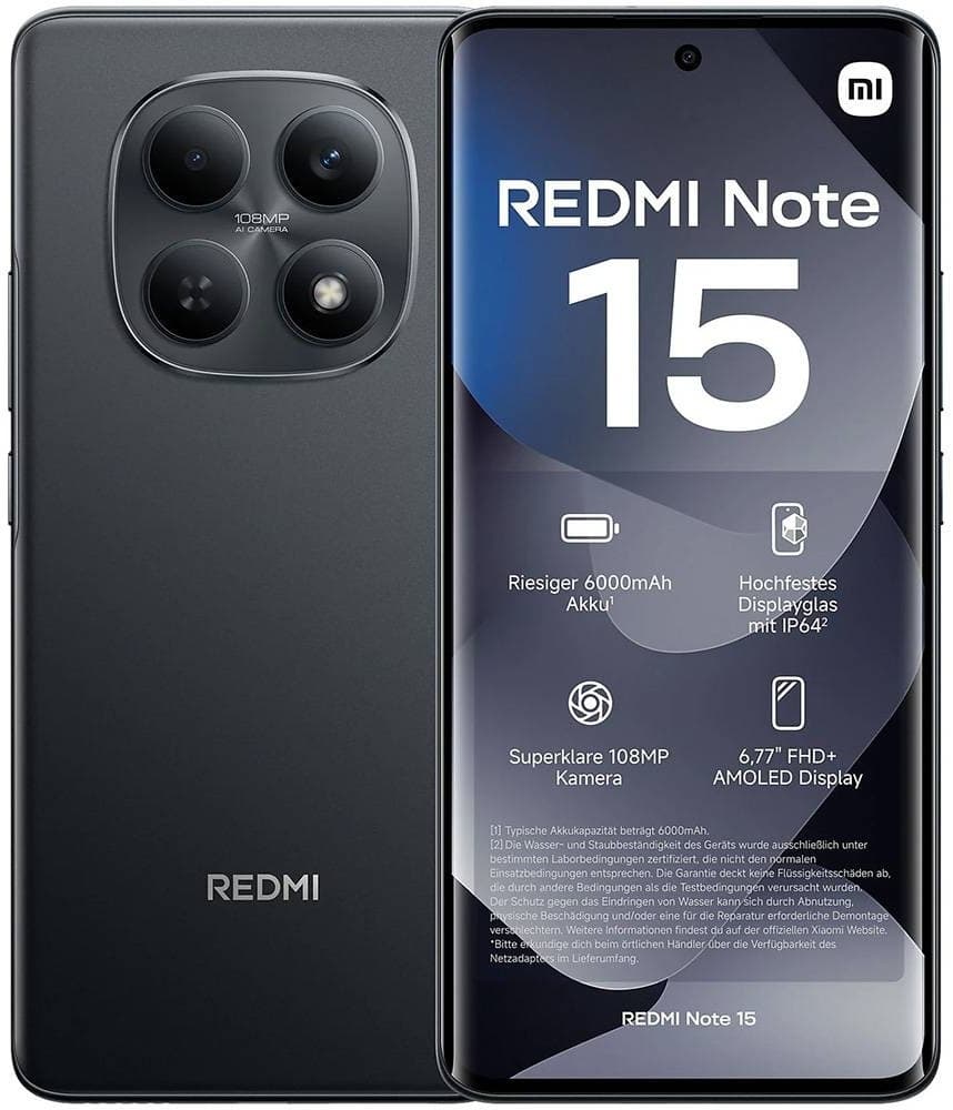Celular Xiaomi Redmi Note 15 LTE Dual Sim 6.77" 8GB/256GB Preto