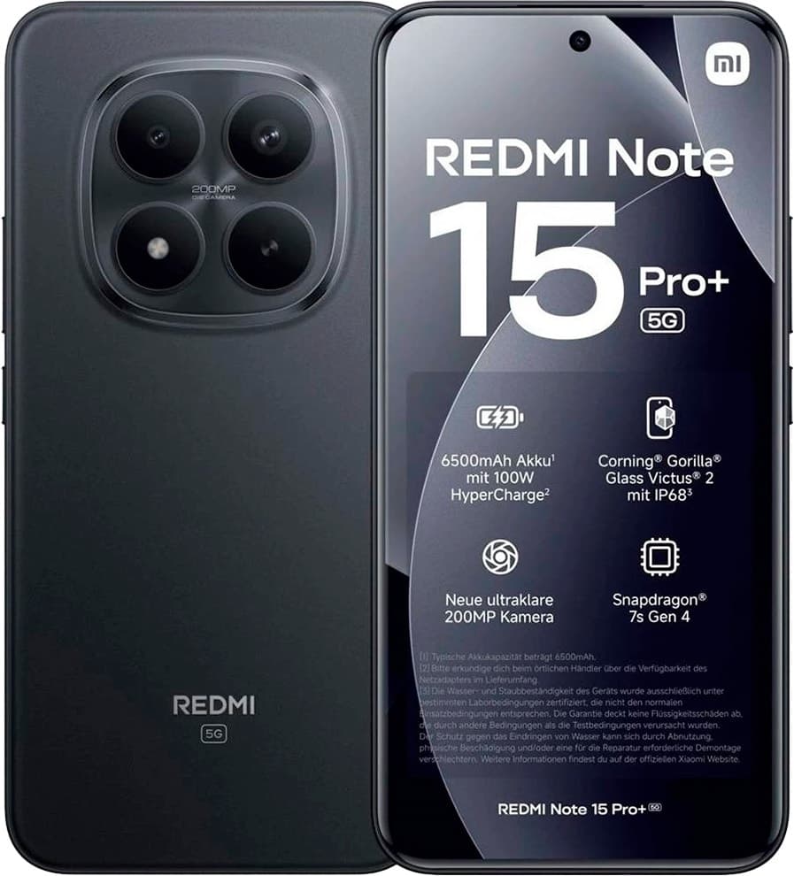 Celular Xiaomi Redmi Note 15 Pro+ 5G Dual Sim 6.83" 12GB/512GB Preto