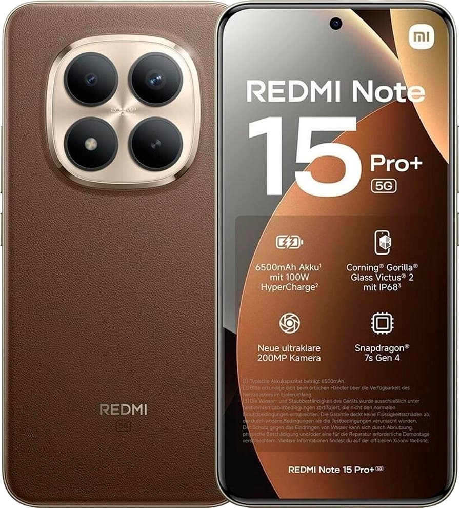 Celular Xiaomi Redmi Note 15 Pro+ 5G Dual Sim 6.83" 12GB/512GB Marrom