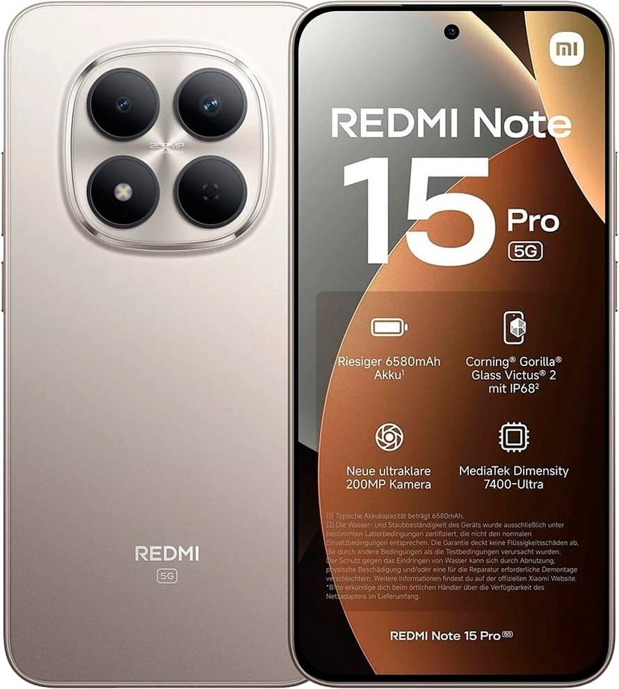 Celular Xiaomi Redmi Note 15 Pro 5G Dual Sim 6.83" 8GB/512GB Titânio