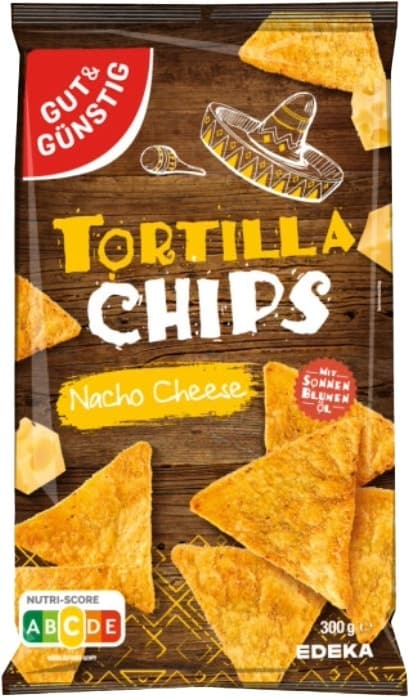 Snack de Queijo Nacho Gut & Günstig Tortilla Chips - 300G
