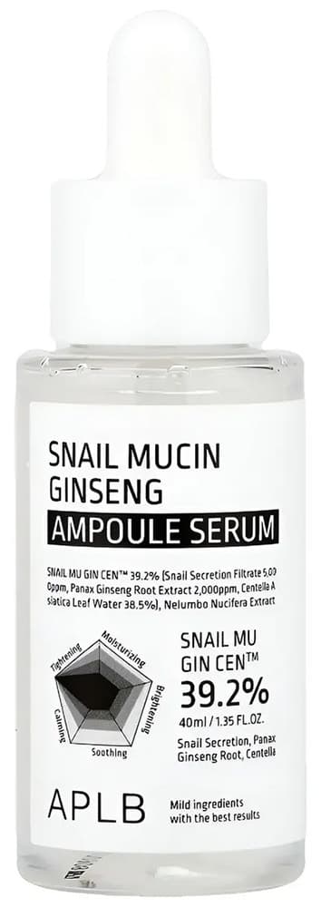 Sérum Aplb Snail Mucin Ginseng Ampoule 39.2% - 40mL