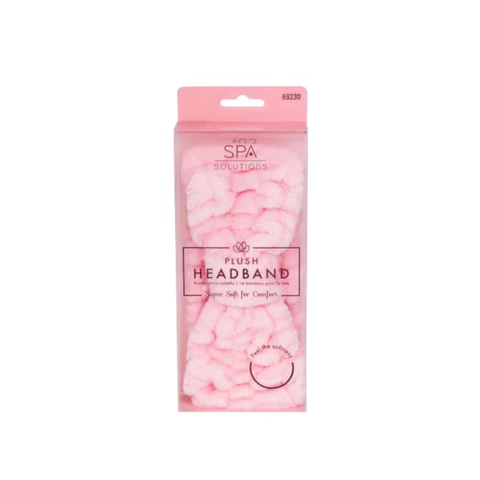 Faixa de Cabelo Plush Spa Solutions Rosa