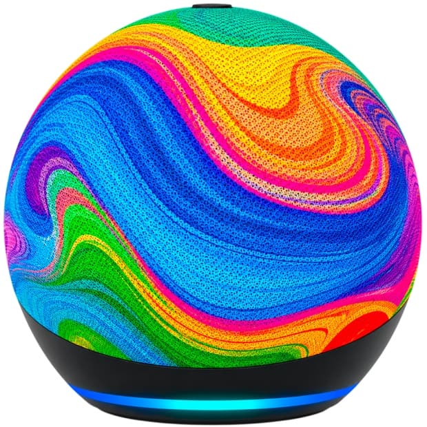 Alto-falante Inteligente Amazon Echo Dot Kids Alexa 5ª Geração Wi-Fi Bluetooth Rainbow Swirl