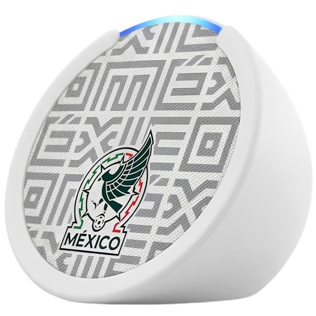 Caixa de Som Amazon Echo Pop Seleção Nacional do México (Edição Futebol) Com Alexa - Branco