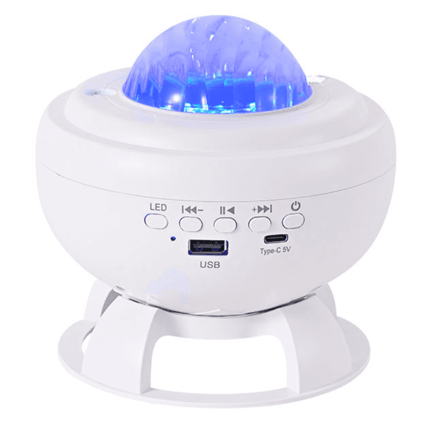 Caixa de Som Luminária Saw25183 Galaxy Light Portátil Recarregável - Branco