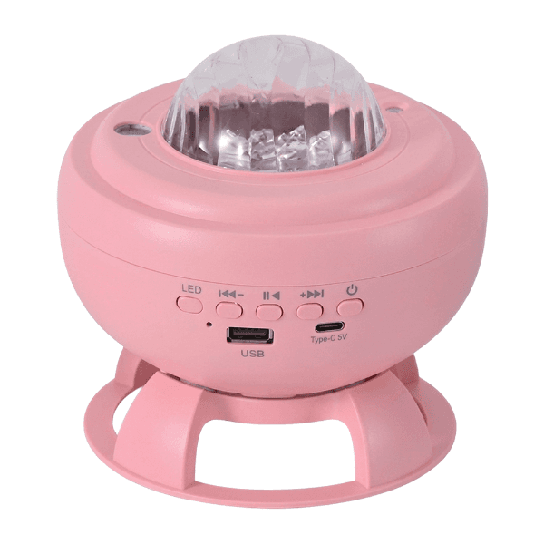 Caixa de Som Luminária Saw25183 Galaxy Light Portátil Recarregável - Rosa
