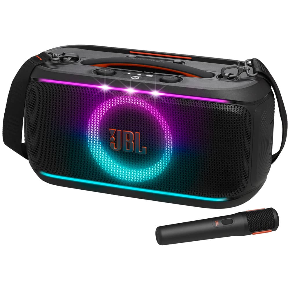 Caixa de Som Portátil JBL PartyBox On-The-Go 2 Essential com Microfone Bluetooth 100W Rms Ipx4 - Preto