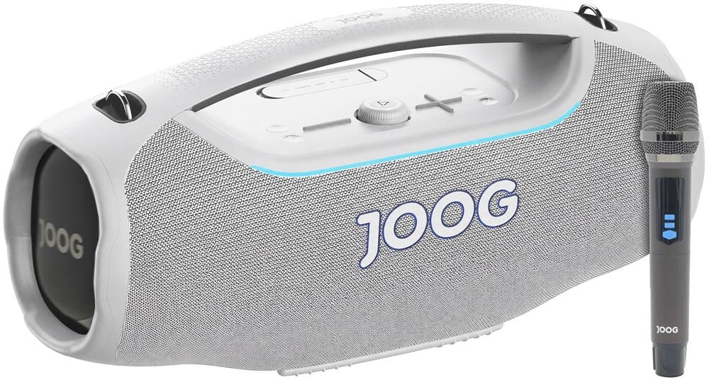 Caixa de Som Joog Pair Ultra 450W Bluetooth Tws Auracast Branco (Microfone Sem Fio Incluído)