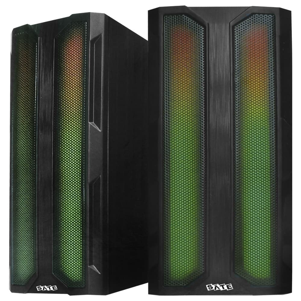 Caixa de Som Satellite As-92006B USB Bluetooth RGB - Preto