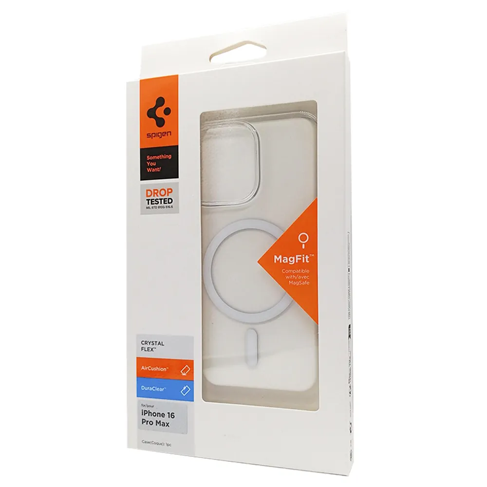 Capa Spigen para iPhone 16 Pro Max Crystal Flex Magfit Clear