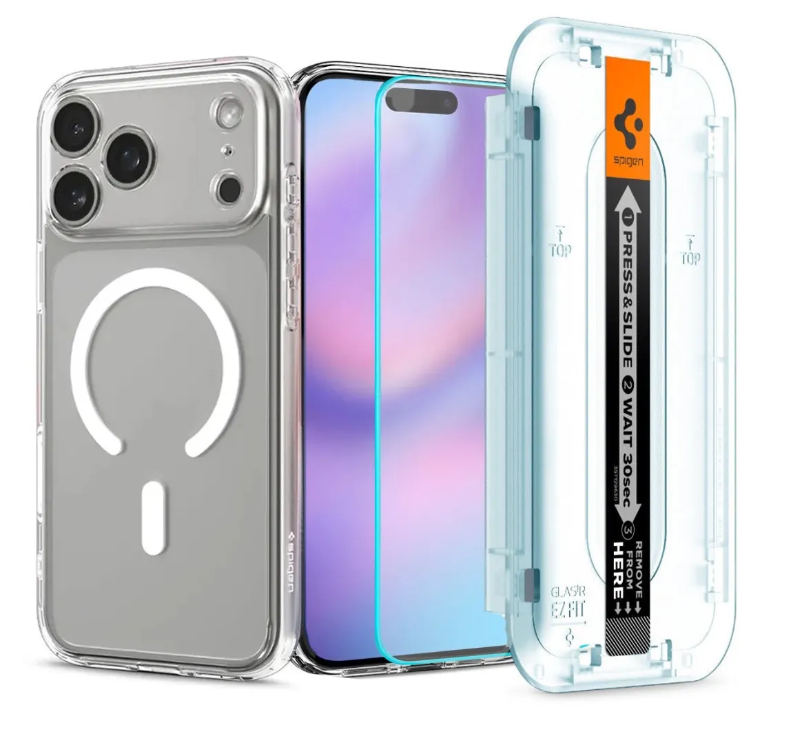 Capa Spigen iPhone 17 Pro Max Ultra Hybrid Clear + Película Acs09896