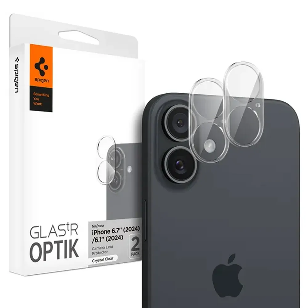Protetor de Câmera Spigen iPhone 16 Plus Optik Agl07923 Transparente