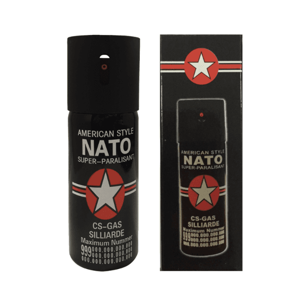 Spray de Pimenta Tático Nato Super-Paralisant 60ml Preto