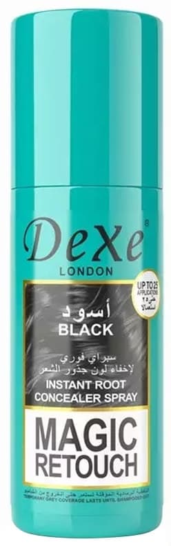 Spray para Cabelo Dexe Magic Retouch Preto - 75mL