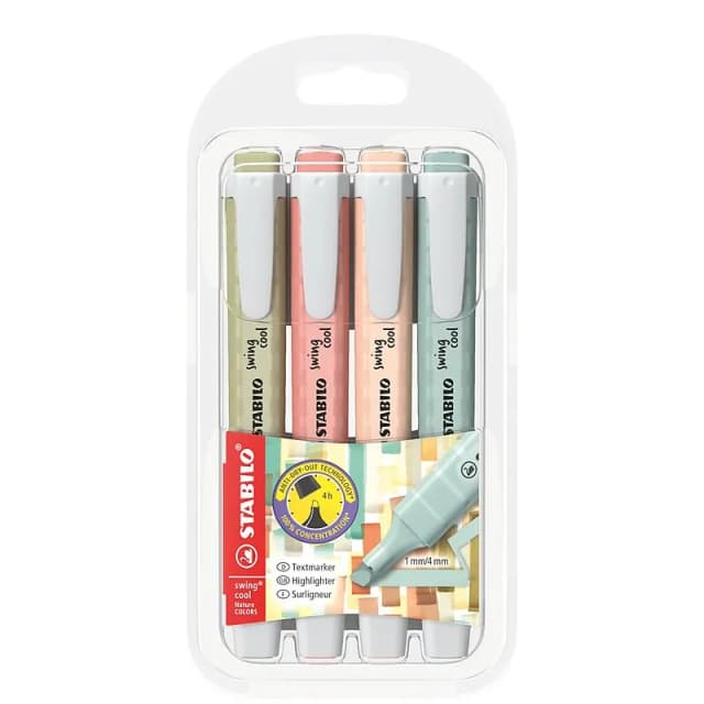 Marcadores Stabilo Nature Color Estojo com 4 Cores