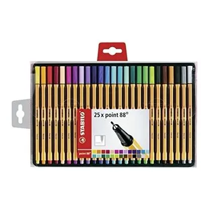Marcador Fino Stabilo 8825-1 0.4Mm 25 Peças