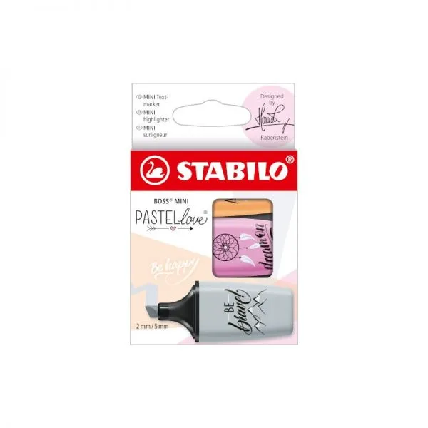 Kit 3 Marcadores Stabilo Boss Mini