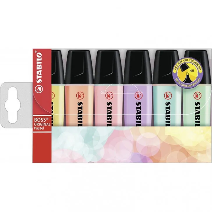 Marca-texto Stabilo Boss Pastel 6 Peças