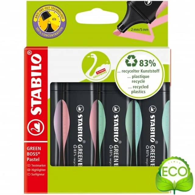 Marcador Stabilo Green 6070/4-2 4 Peças