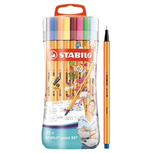 Marcador Stabilo 0.4Mm 8830-4 30 Peças